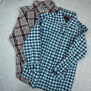 Boys Swiss Cross & Childrens Place Plaid Button Down Shirts‎ Bundle Size 7/8 S/P